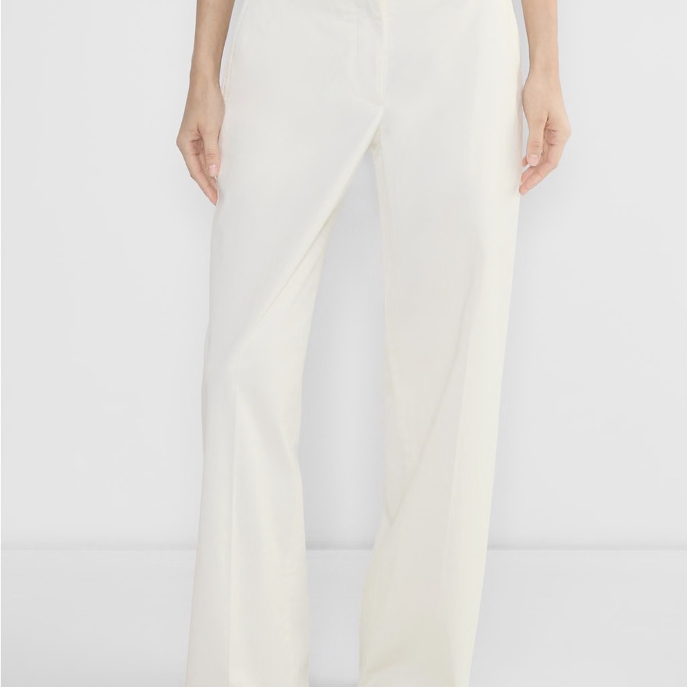 Aritzia White Wide Leg Pants with Elegant Flow